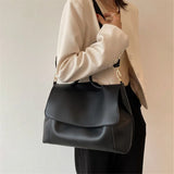Women's Solid Messenger Bag Large Capacity Commute Tote Shoulder Bags