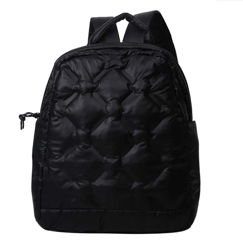 Women's Embroidered Winter Jacket School Bag