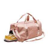 Sports Yoga Gym Bag, Travel Tote w/ Shoes Dry/Wet Separation