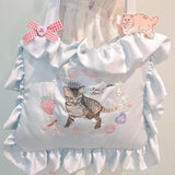 Embroidery Cat Shoulder Bag Hot Japan Lolita Bags Harajuku Pillow Bag