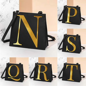 Women's Square Bag Letter Pattern Shoulder Bag Ladies Tote Bag