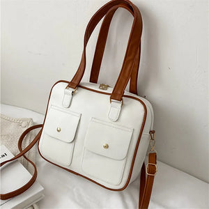 Women's Retro Shoulder Bag PU Leather Tote Crossbody Bag