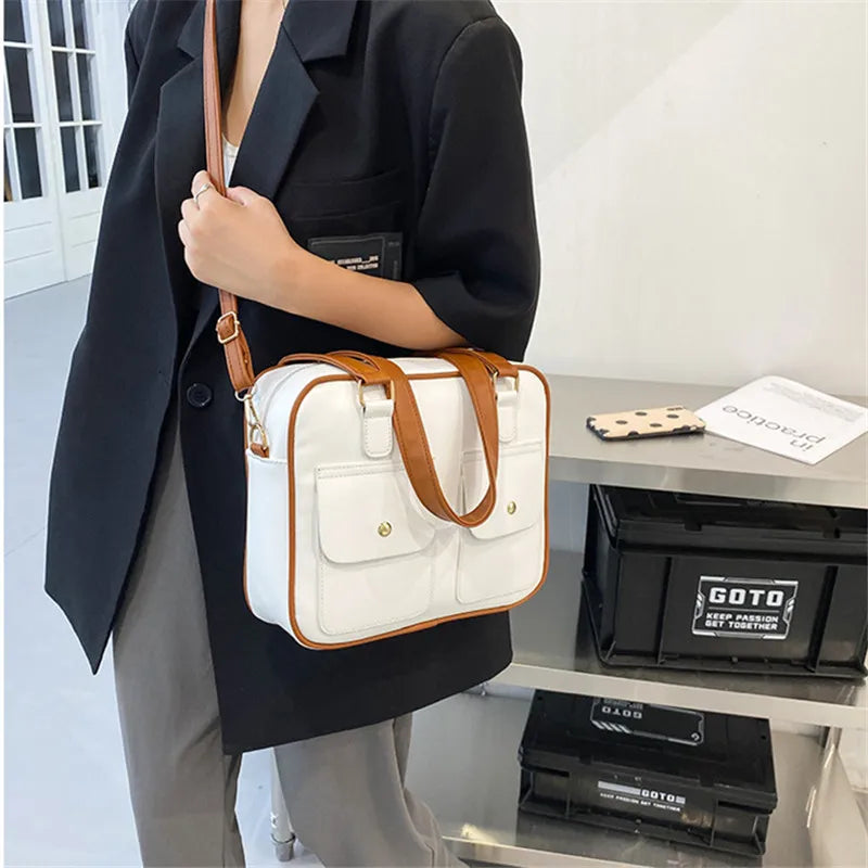 Women's Retro Shoulder Bag PU Leather Tote Crossbody Bag