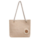 Women's Woven Straw Handbag Large Beach Tote Shoulder Bag
