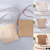 Straw Knitted Small Messenger Bag for Beach Travel and Everyday Use