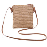 Straw Knitted Small Messenger Bag for Beach Travel and Everyday Use