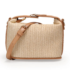Women's Straw Woven Cross-Body Bag Summer Shoulder Bag