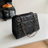 Women's Stylish Bag Spring Texture Chain Messenger Bag Diamond Pattern Bag
