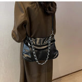 Soft Leather Flap Tote Bag Top Folds Crossbody Bags for Women