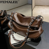 Soft Leather Flap Tote Bag Top Folds Crossbody Bags for Women
