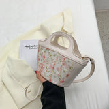 Women's Summer Shoulder Bag Lace Embroidery Patchwork Bucket Bags