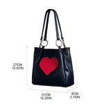 Women's Heart Top Handle Satchel Bag Shoulder Bags PU Handbags