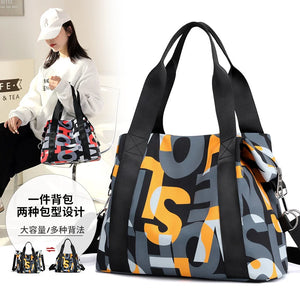 Women's Waterproof Nylon Shoulder Totes Large Size
