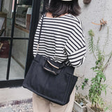 Canvas Tote Bag Large Capacity Shoulder Shopper Handbag