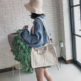 Women's Canvas Tote Bag Large Capacity Shoulder Handbag