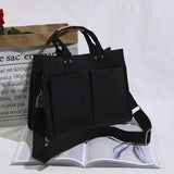 Women's Canvas Tote Bag Large Capacity Crossbody Schoolbag