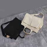 Canvas Tote Bag Large Capacity Crossbody Shopper Handbag