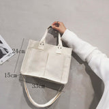 Canvas Tote Bag Large Capacity Shopping Crossbody Shoulder Handbag