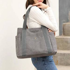 Canvas Shoulder Bag Large-capacity Purses Handbags for Travel Work