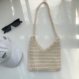 Knitting Shoulder Handbags Autumn Winter Tote Bag Women Shopper Bags