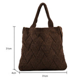 Women's Large Capacity Knitting Tote Bag for Autumn Winter