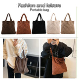 Women's Large Capacity Knitting Tote Bag for Autumn Winter