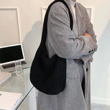 Winter Knitting Tote Bag for Women, Large Shopper Handbag