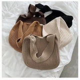 Winter Knitting Tote Bag for Women, Large Shopper Handbag