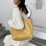 Large Capacity Women's Tote Bag Casual One-shoulder Handbag Shopping Bag