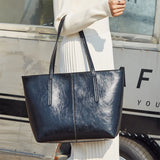 Women's Retro Leather Tote Bag Shoulder Crossbody Handbag