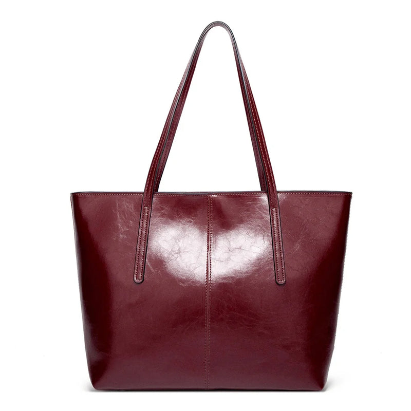 Women's Retro Leather Tote Bag Shoulder Crossbody Handbag