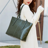 Women's Retro Leather Tote Bag Shoulder Crossbody Handbag