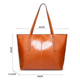 Women's Retro Leather Tote Bag Shoulder Crossbody Handbag