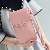 Women's Touch Screen Cell Phone Purse Transparent Bag Cross Wallets