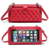 Women's Touch Screen Phone Bag High Leather Purses Crossbody Bags for Women
