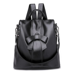 Women's Leather Backpack for Girls Large Travel Bagpack