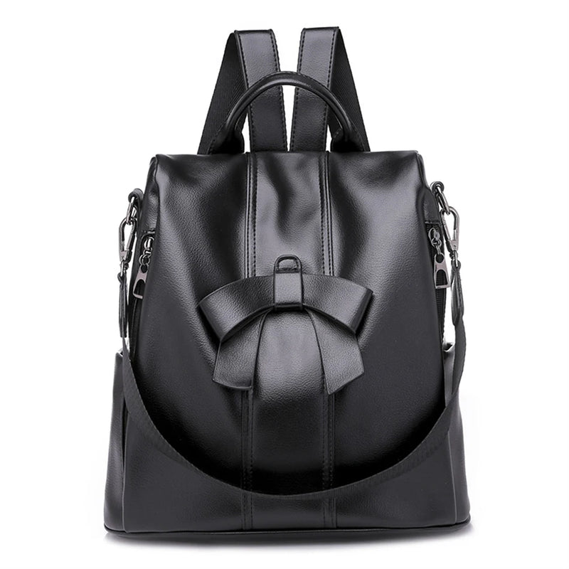 Women's Leather Backpack for Girls Large Travel Bagpack