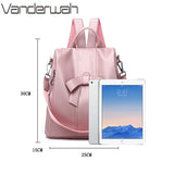 Women's Leather Backpack for Girls Large Travel Bagpack