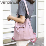 Women's Leather Backpack for Girls Large Travel Bagpack