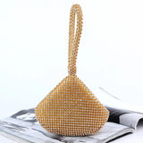 Women's Glitter Triangle Handbag Purse Clutch Evening Bag