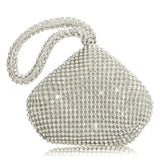 Women's Glitter Triangle Handbag Purse Clutch Evening Bag
