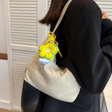 Women's Underarm Bag Solid Handbag Large Capacity Mummy Bag