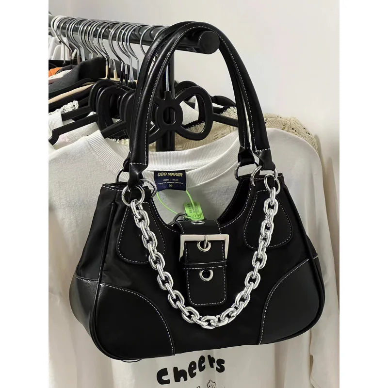 Women's Canvas Splicing Shoulder Bags Young Girls Shopping Crossbody Bags