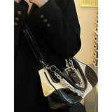 Women's Canvas Splicing Shoulder Bags Young Girls Shopping Crossbody Bags