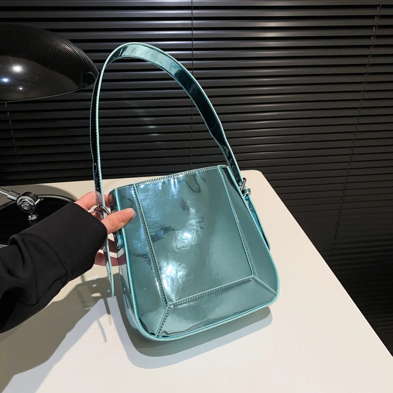 Women's Brightening Leather Shoulder Bag