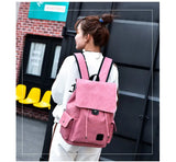 Women's USB Charging Laptop Backpacks Ladies School Bags Casual Backpack