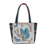 Ethnic Style Embroidery Canvas Shoulder Bag Large Capacity Tote Handbag