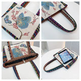 Ethnic Style Embroidery Canvas Shoulder Bag Large Capacity Tote Handbag