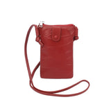 Women's One Shoulder Cell Phone Bag Cowhide Leather