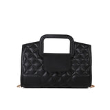 Vintage Chain Strap Crossbody Bag Plaid Shoulder Tote Handbag